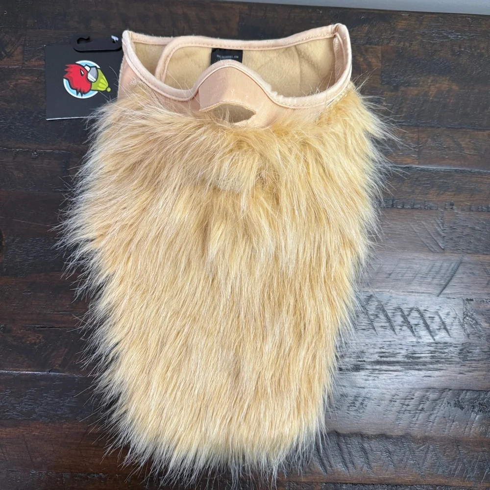 Beardski Blonde Viking Ski Mask Motorcycle Biker Bearded Face Mask NWT